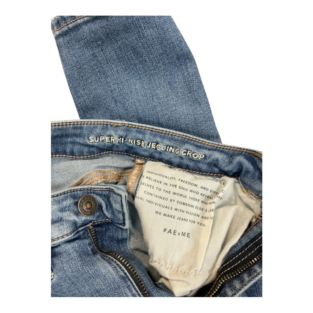 American Eagle Outfitters Blue Skinny Distressed Denim - Picture 3 of 5